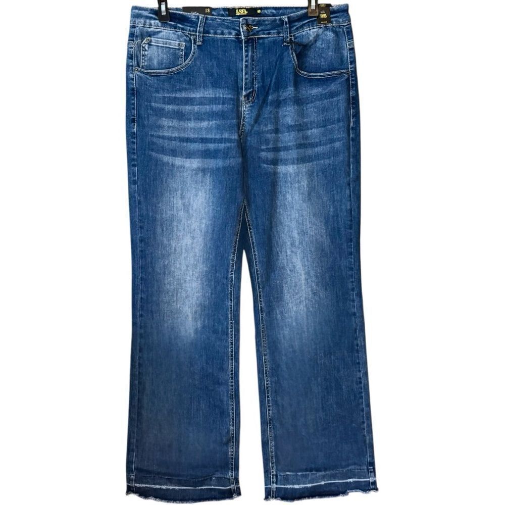 Mid Rise Bootcut Trouser Jeans | Stretch Boutique Denim | Dark Wash | L&B | NWT